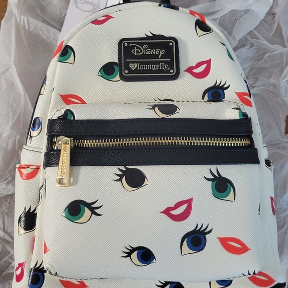 Loungefly x Disney Princess Eyes & Lips Mini Backpack - Picture 1 of 5